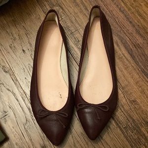 J. Crew burgundy Gemma ballet flat